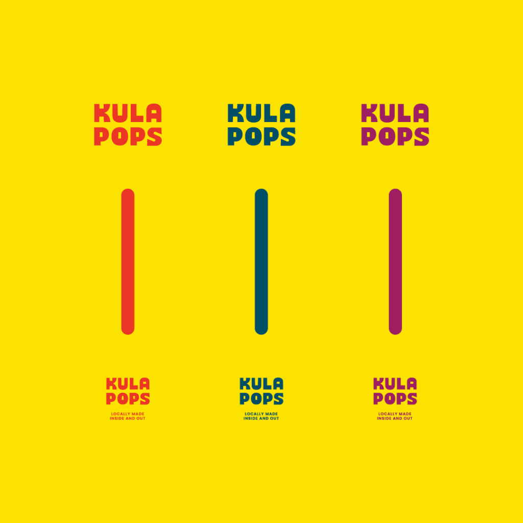 Graphic design of popsicle branding